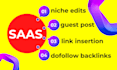 do saas niche edit link insertions backlinks on high da dr saas websites