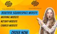 beautiful squarespace website design, wedding website, notary website