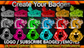 design twitch sub badges and discord emotes