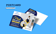 design professional direct mail eddm postcard, door hanger, and business flyer