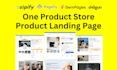 create shopify one product store, product landing page by pagefly, gempages