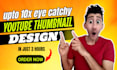design eye catchy youtube thumbnail podcast thumbnail