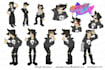 character designs and character sheets