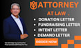 write donation letter , fundraising letter , intent letter , demand letter