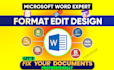 edit, design, format ms word document to create layout expertly