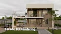 professional 3d facade rendering