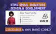 design professional clickable html email signature