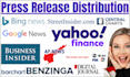 do yahoo finance press release distribution on low cost