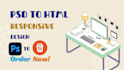 convert a psd file into html file responsive
