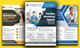 design marketing and promotional real estate digital business flyer with qr code