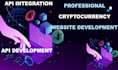develop cryptocurrency web application, integrate apis