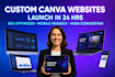 design a professional canva website for coaches consultants and solopreneurs