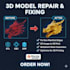 create fix repair 3d models stl obj 3mf for 3d printing from 2d image
