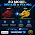 create fix repair 3d models stl obj 3mf for 3d printing from 2d image
