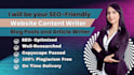 be your SEO website content writer or blog post and article writer