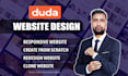 design or redesign a website using duda website builder
