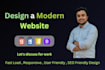 design a modern responsive website with HTML, CSS, bootstrap
