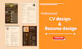 do professional cv design and resume design to get your dream jobs
