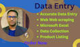 provide accurate data entry web scraping and find email