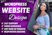 create responsive wordpress website or blog design on godaddy bluehost hostgator