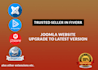 update joomla website from old version to latest version in 48h