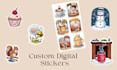 design custom  digital  and  printable stickers