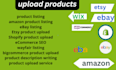 do product listing to ebay, etsy, shopify, wayfair, wix