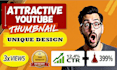 design amazing youtube thumbnail to increase views