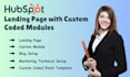create hubspot landing page with custom coded module