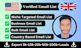 do niche targeted valid email lists, b2b, bulk email and email marketing