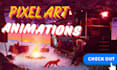 create  2d pixel art character, lofi looping animation, 8 bits, 16 bits, 32 bits