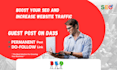 create high quality SEO backlinks by publishing guest posts on high traffic site