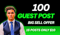do 100 guest post backlinks, niche edits, guest blogging  on da55 sites