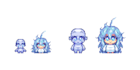 draw your character as a pixelart chibi