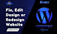 edit wordpress website, update wordpress changes and customization