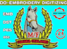 do embroidery digitizing design into dst pes jef file in 1 hour