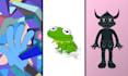 make an illustration with kaws style