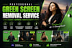 remove green screen under 24 hours