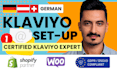 setup german klaviyo acc, flow, campaign, template, segments