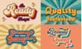 do custom vintage, retro, nostalgic typography logo design
