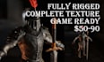 make a rigged and textured 3d character that is game ready