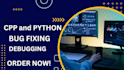 fix your bugs in cpp, java, HTML, CSS, PHP and python programs