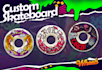make custom illustration skateboard wheels