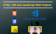 create web projects in HTML, CSS, and javascript
