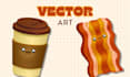 make cute vector illustrations and clip art