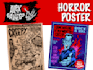 create a cartoon horror poster or cover