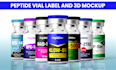 do product label design, vial label design, peptide vial label