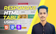 create responsive HTML CSS tables and pricing tables