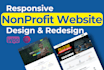create responsive ngo nonprofit charity website