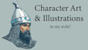 draw custom character art, fantasy illustration, or oc in any style